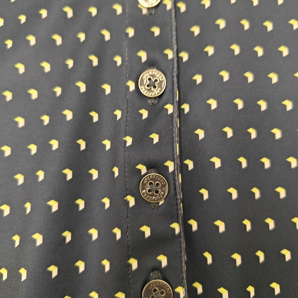 Magnolia Lane Navy Polo with White Dots - Picture 4 of 5